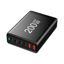 200W USB C Charger 6-Port Desktop Charging Station for Phone Tablet Laptop Charger