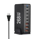 268W USB C Charger 8 Ports Desktop USB Charging Station 100W Phone Laptop Charger