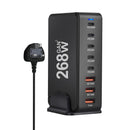 268W USB C Charger 8 Ports Desktop USB Charging Station 100W Phone Laptop Charger