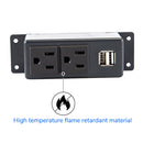 US Standard Power Socket Strip With 2 Outlets and 2 USB Ports Charging Station