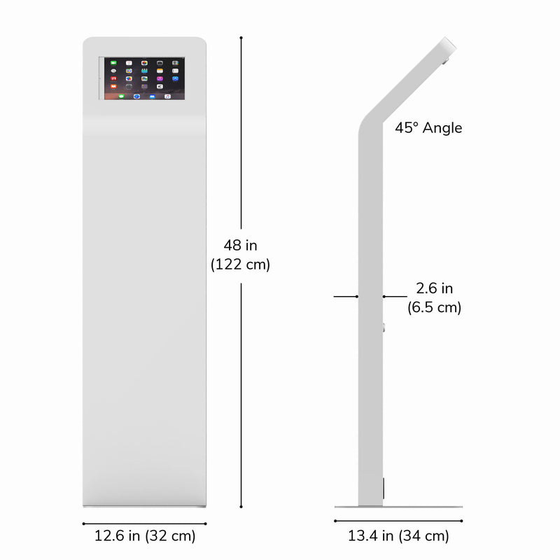 Metall-Bodenständer für iPad 10.2 Querformat, abschließbar