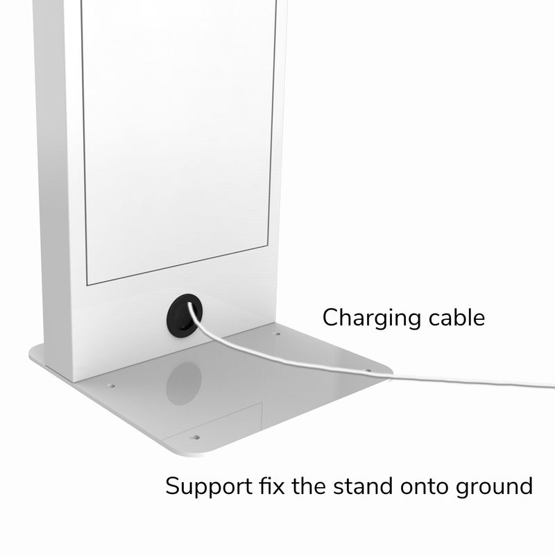 Metall-Bodenständer für iPad 10.2 Querformat, abschließbar