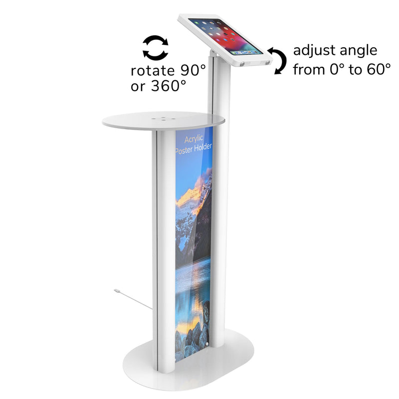 Adjustable Tablet Podium Stand for iPad Pro 11 12.9 with Poster Artwork