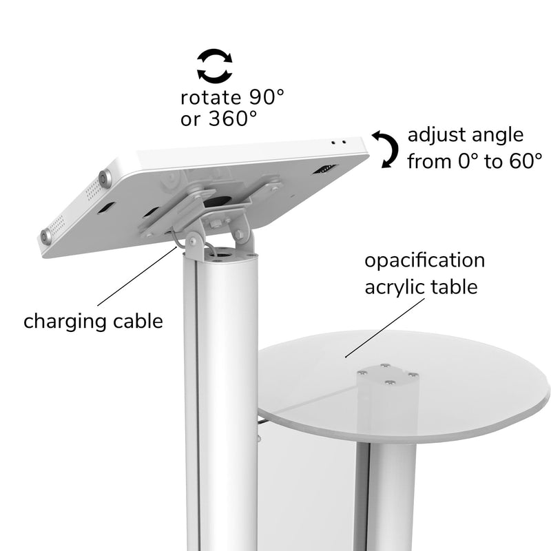 Adjustable Tablet Podium Stand for iPad Pro 11 12.9 with Poster Artwork