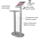Adjustable Tablet Podium Stand for iPad Pro 11 12.9 with Poster Artwork