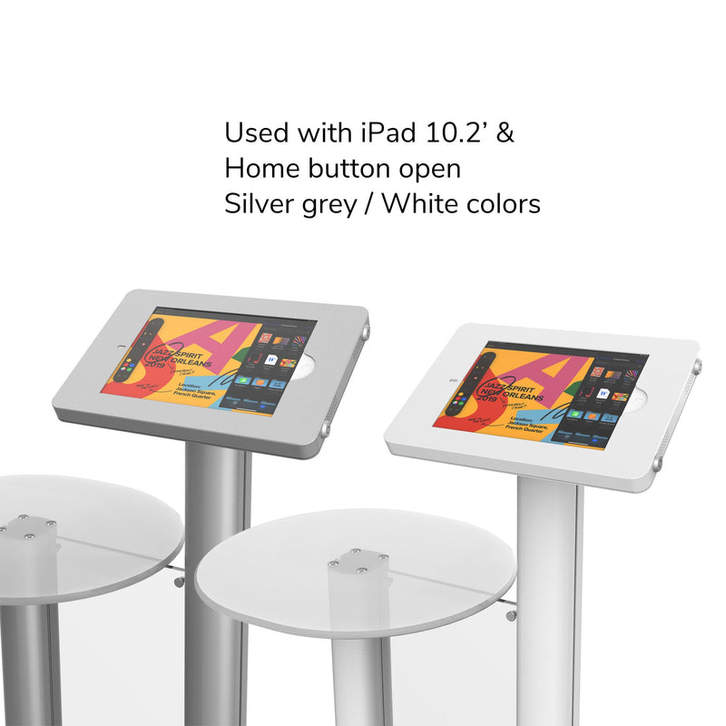 Metal Rotate Floor Stand Poster Holder Table for iPad 10.2 to 12.9