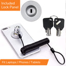 Universal Retractable Spring Cable Lock Computer Key laptop Tablet Stand lock